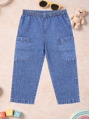 UNISEX PATCH POCKET COTTON DENIM PANT
