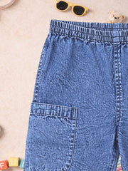 UNISEX PATCH POCKET COTTON DENIM PANT