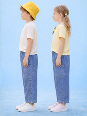 UNISEX PATCH POCKET COTTON DENIM PANT