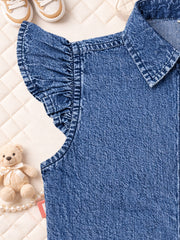 GIRLS BLUE DENIM COTTON SHIRT