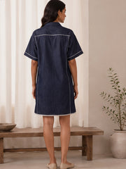 LEENA SHORT DRESS-DENIM