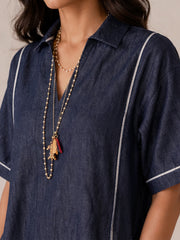 LEENA SHORT DRESS-DENIM