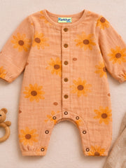 Soft Muslin Full Sleeve Onesie for Infants