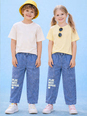 UNISEX PATCH POCKET COTTON DENIM PANT