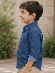 BOYS SOFT COTTON DENIM FULL SLEEVE SHIRT