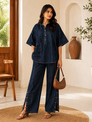DIANA CO-ORD SET IN DARK DENIM