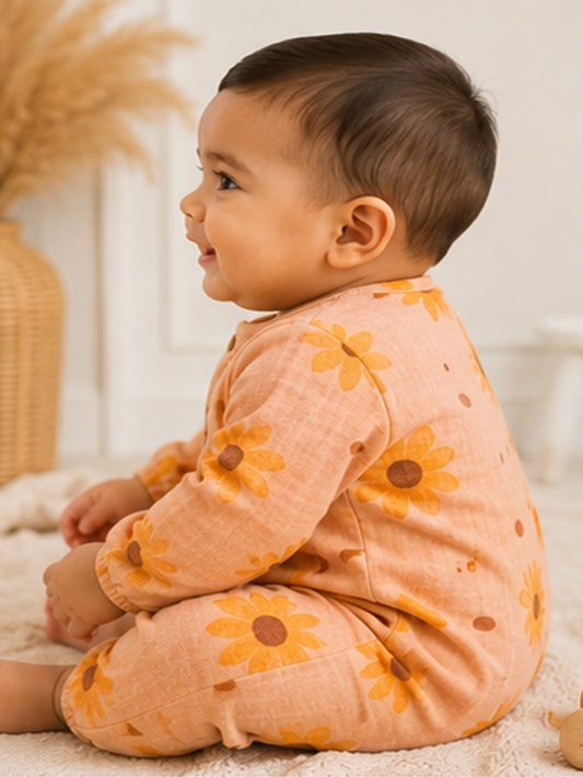 Soft Muslin Full Sleeve Onesie for Infants
