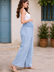 ICE COTTON DENIM WOMEN'S MATERNITY SMOKED BOTTOM