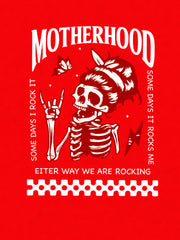 RED SOFT BIO-WASHED MATERNITY T-SHIRT
