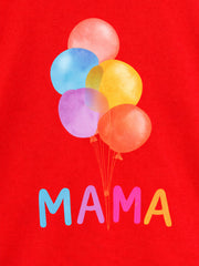 RED SOFT BIO-WASHED MATERNITY T-SHIRT