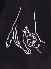 BLACK SOFT BIO-WASHED MATERNITY T-SHIRT