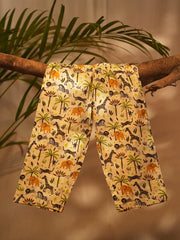 Kids Safari Animal Print Cotton Night Suit Set