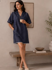 LEENA SHORT DRESS-DENIM