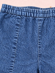 GIRLS SOFT COTTON DENIM PALAZZO PANTS